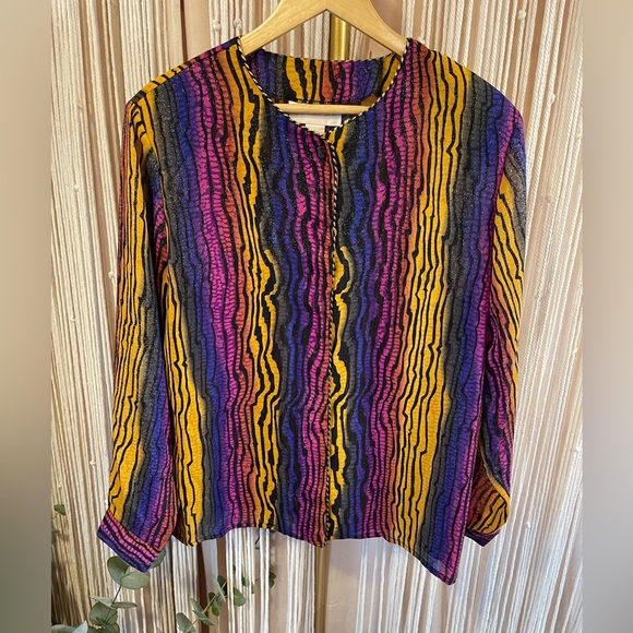 Jordan Tops - Vintage Jordan Multicolor Striped blouse